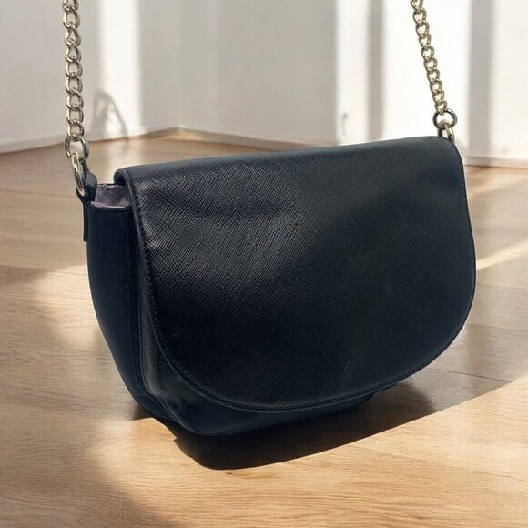 Samsonite Black RFID-Protected Nylon Travel Purse Chain Strap Black & Gold - Picture 4 of 12